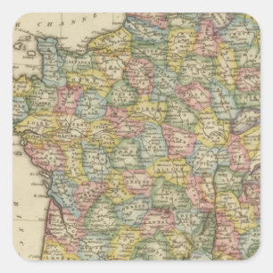 France 13 square sticker