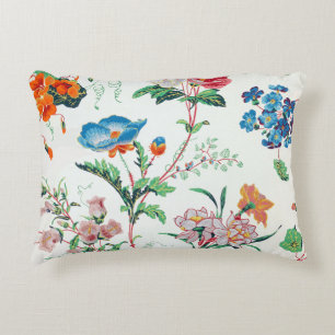 France 1830 Floral Antique Wallpaper Accent Pillow