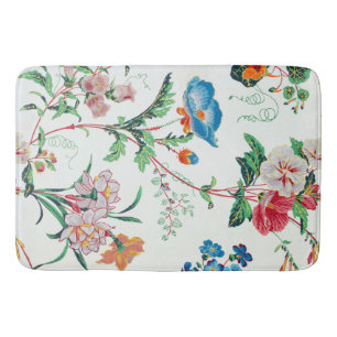 France 1830 Floral Antique Wallpaper Bath Mat