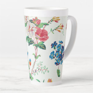 France 1830 Floral Antique Wallpaper Latte Mug