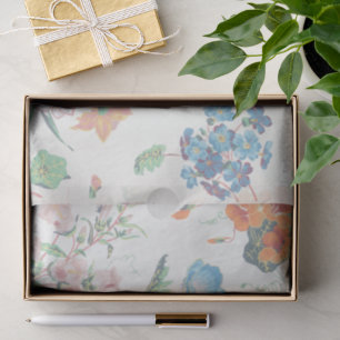 France 1830 Floral Antique Wallpaper Tissue Paper