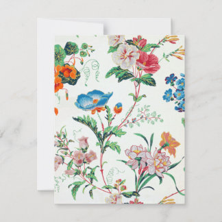 France 1830 Wildflowers Floral Victorian Wallpaper Card