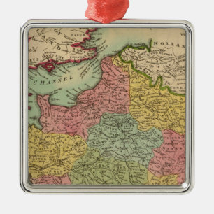 France 18 metal ornament