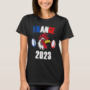 France 2023 Rugby Supporter World  Humor Cockerel T-Shirt