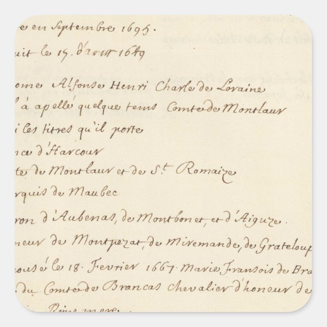 France 20 square sticker (Front)