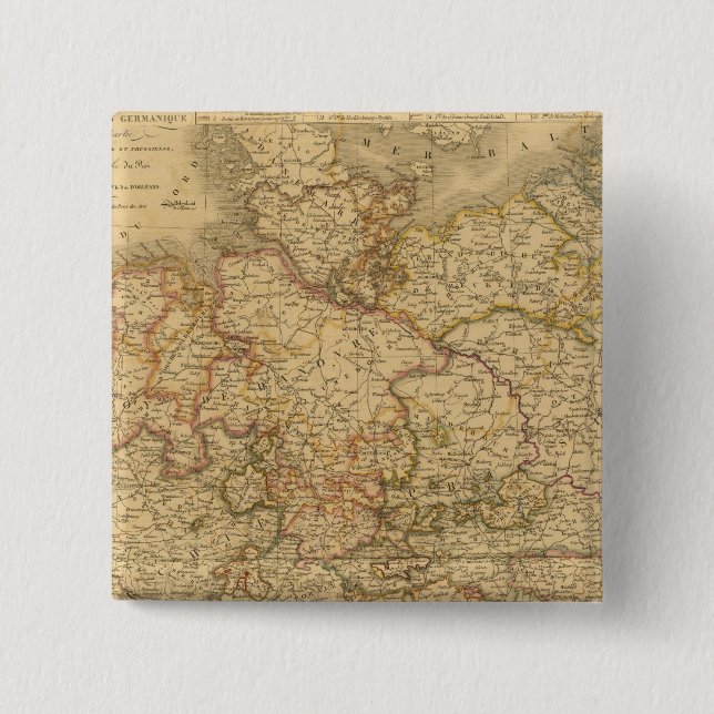 France 23 2 inch square button (Front)