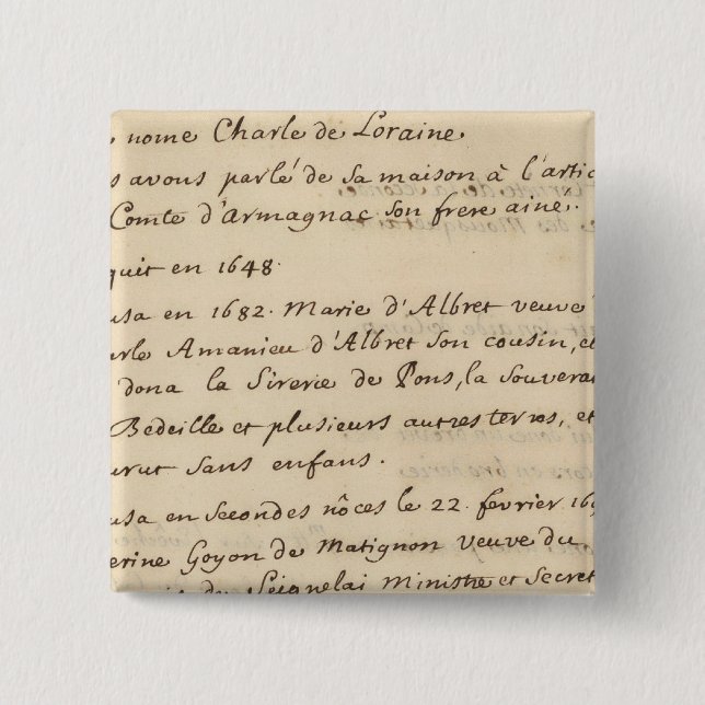 France 24 2 inch square button (Front)