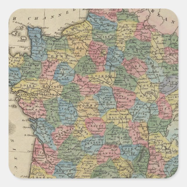 France 25 square sticker (Front)