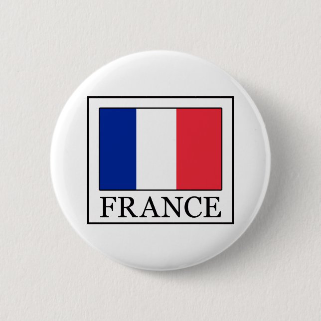 France 2 Inch Round Button (Front)