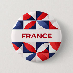 France 2 Inch Round Button
