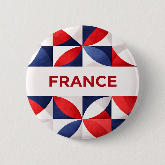 France 2 Inch Round Button (Front)