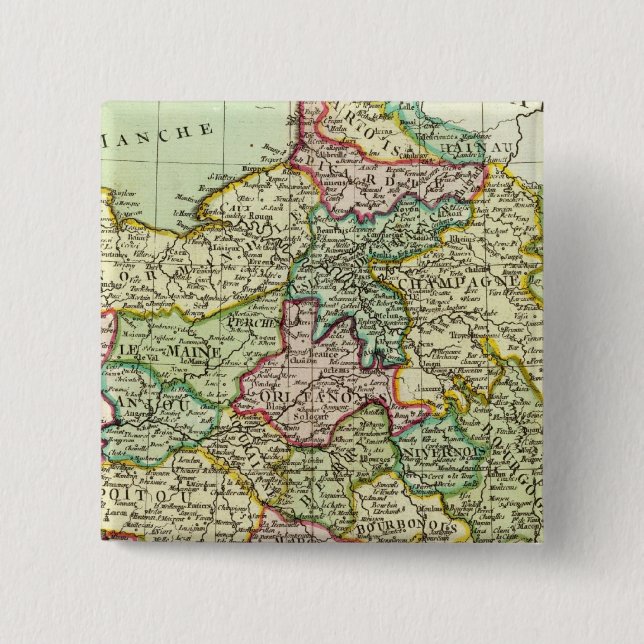 France 31 2 inch square button (Front)