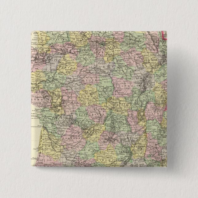 France 35 2 inch square button (Front)
