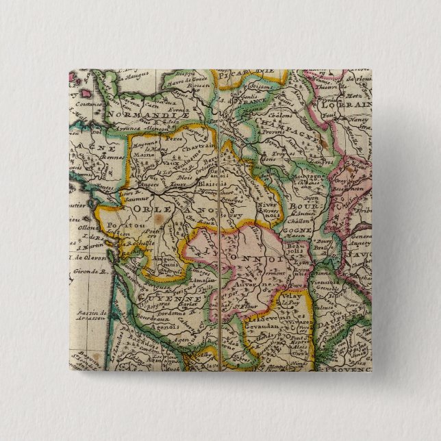 France 36 2 inch square button (Front)