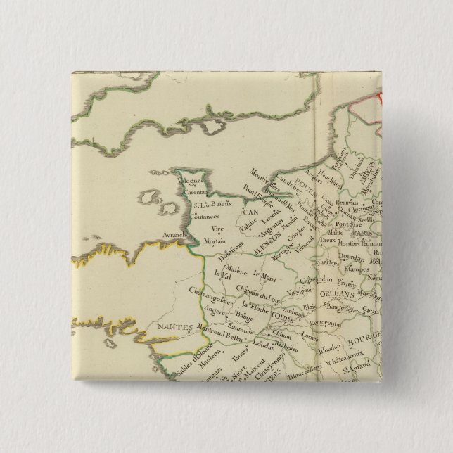 France 37 2 inch square button (Front)