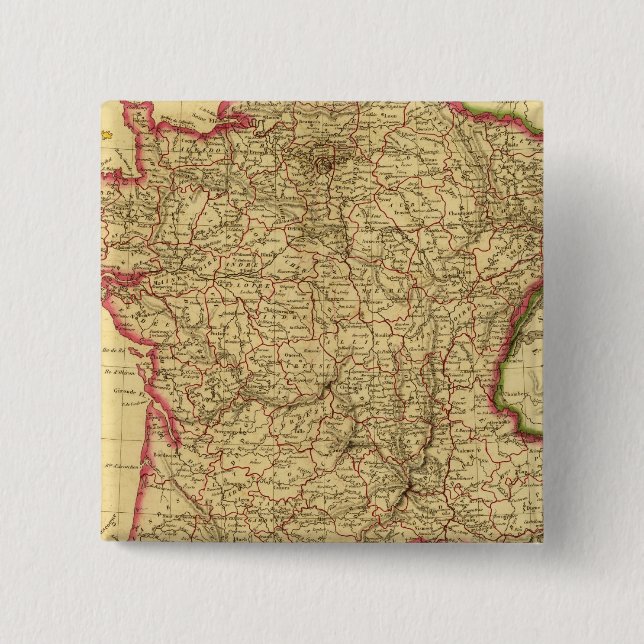 France 37 2 inch square button (Front)