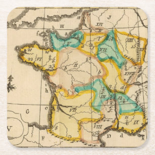 France 3 square paper coaster