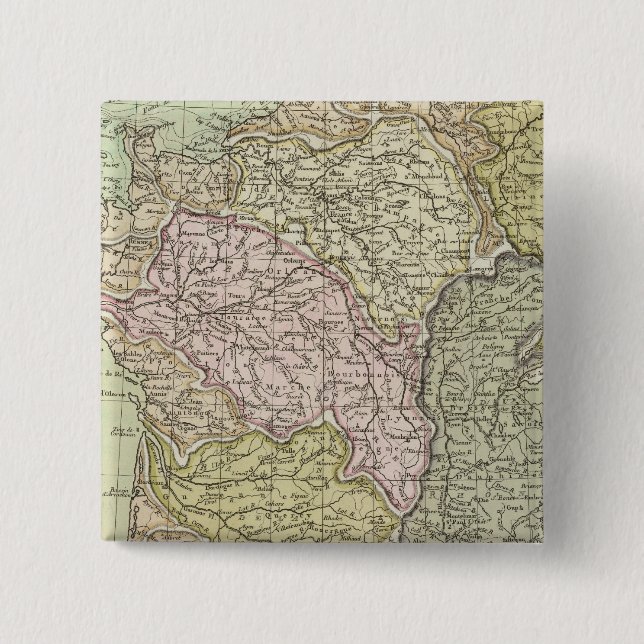 France 40 2 inch square button (Front)