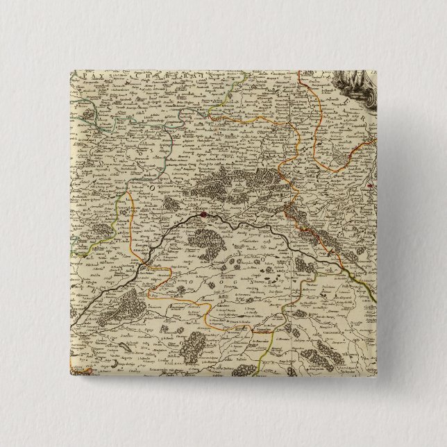 France 48 2 inch square button (Front)