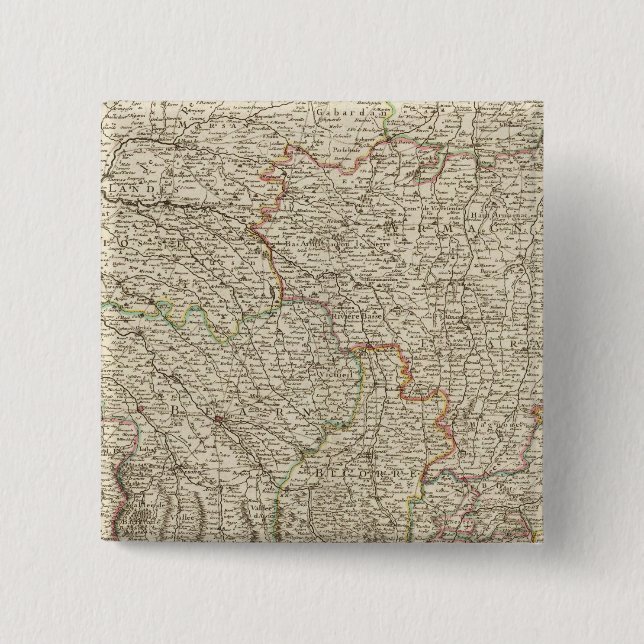 France 49 2 inch square button (Front)