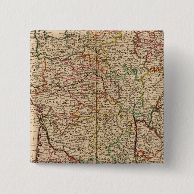 France 52 2 inch square button (Front)