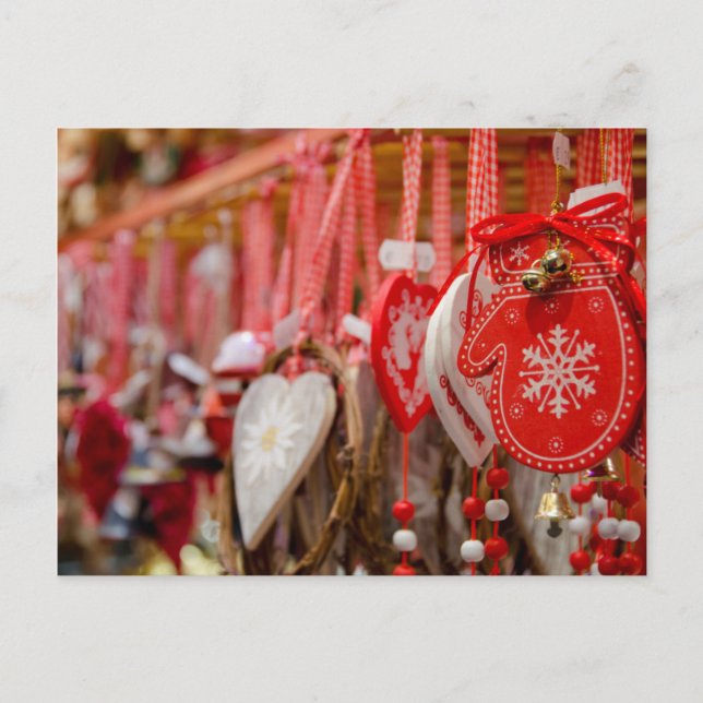 France, Alsace, Colmar. Christmas Market Holiday Postcard (Front)