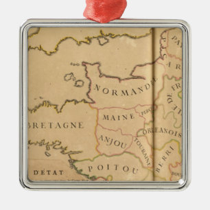 France and Departments Metal Ornament