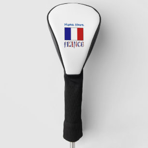 France and French Flag Blue Personalization  Golf Head Cover