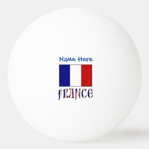 France and French Flag Blue Personalization Ping Pong Ball