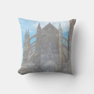 France Architecture French Cathedral Throw Pillow