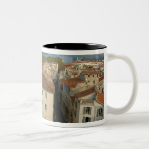 France, Arles, Provence, city view from Two-Tone Coffee Mug
