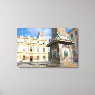 France, Arles, Provence, Place de la Canvas Print