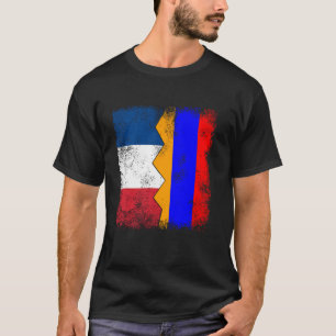 France Armenia Flags Half Armenian French Pride R T-Shirt