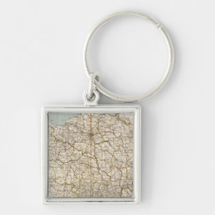 France Atlas Map Keychain