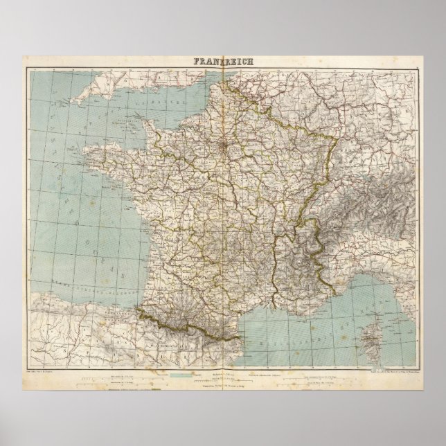 France Atlas Map Poster (Front)