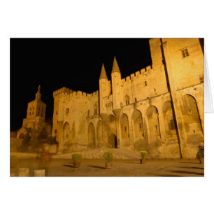 France, Avignon, Provence, Papal Palace at night