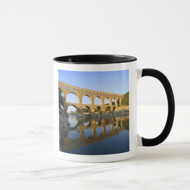 France, Avignon. The Pont du Gard Roman aqueduct Mug (Right)
