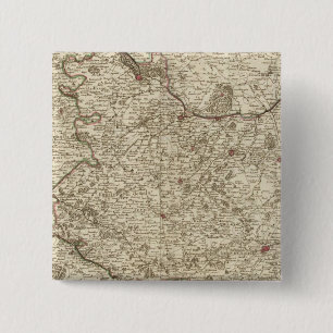 France, Belgium, Europe 2 Inch Square Button