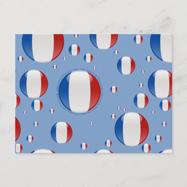 France Bubble Flag Postcard (Front)