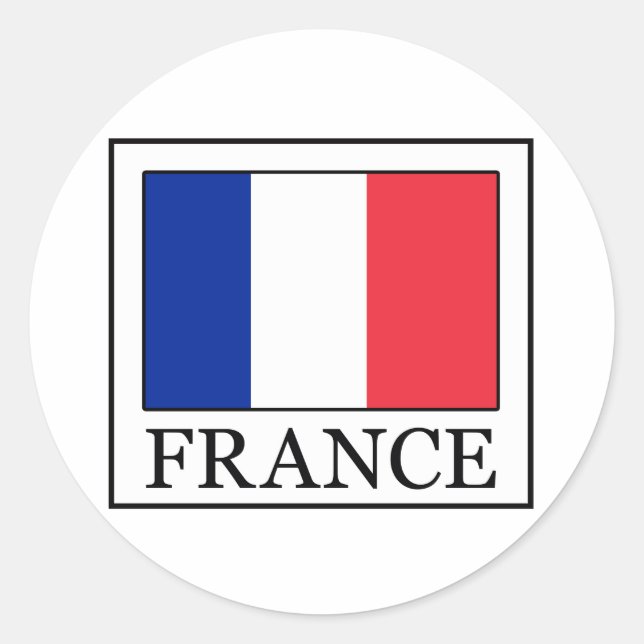 France Classic Round Sticker (Front)