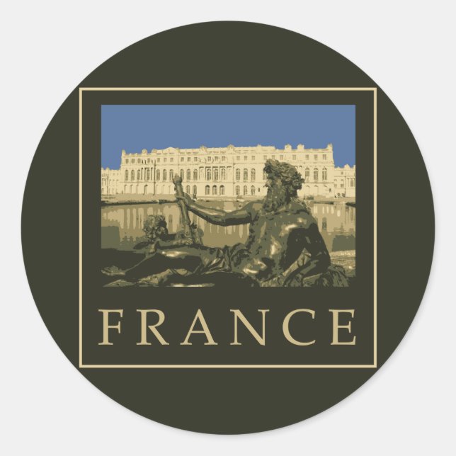 France Classic Round Sticker (Front)