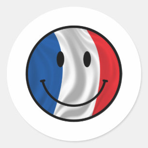 France Classic Round Sticker