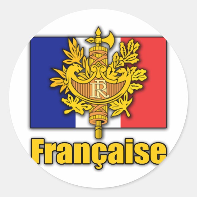 France Coat of Arms Classic Round Sticker (Front)