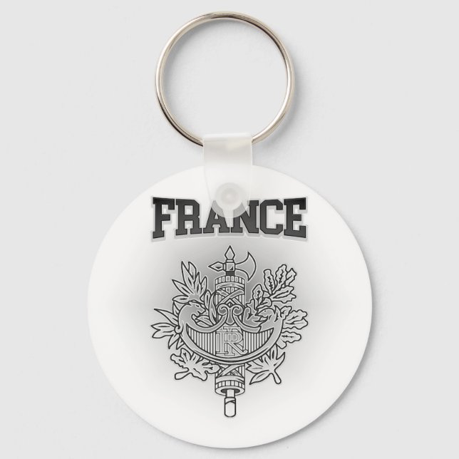 France Coat of Arms Keychain (Front)