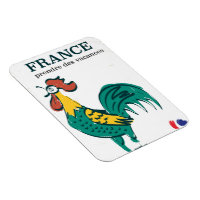 France cockerel vintage travel poster