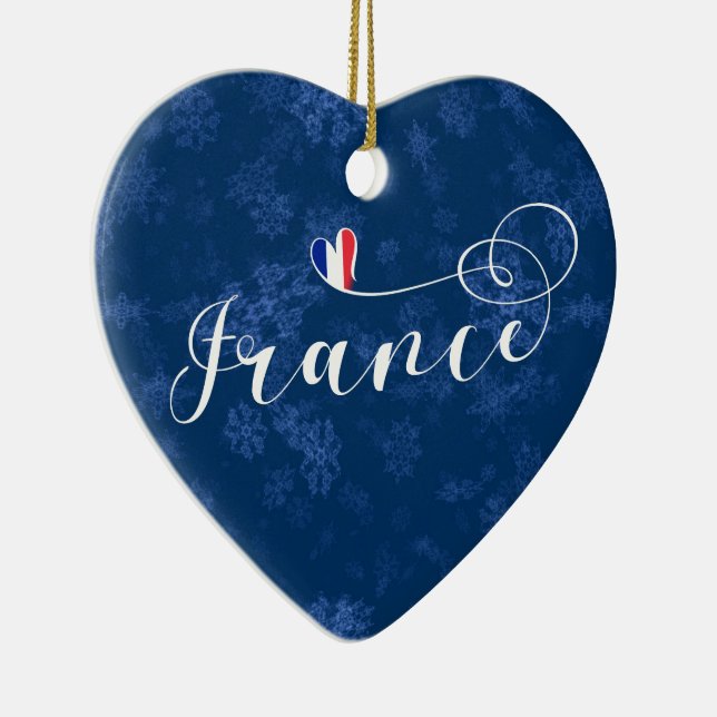 France Coeur, Ornement Arbre de Noël, Français (Droite)