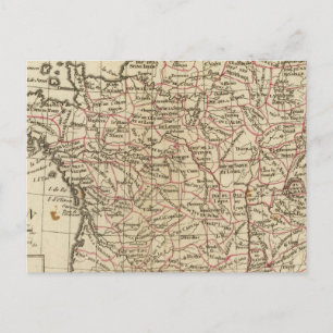France, departemens postcard