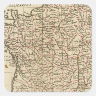 France, departemens square sticker