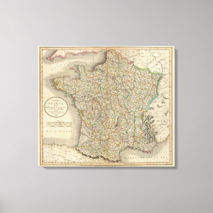 France Department Boundaries Canvas Print