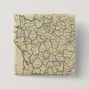 France departments 2 inch square button